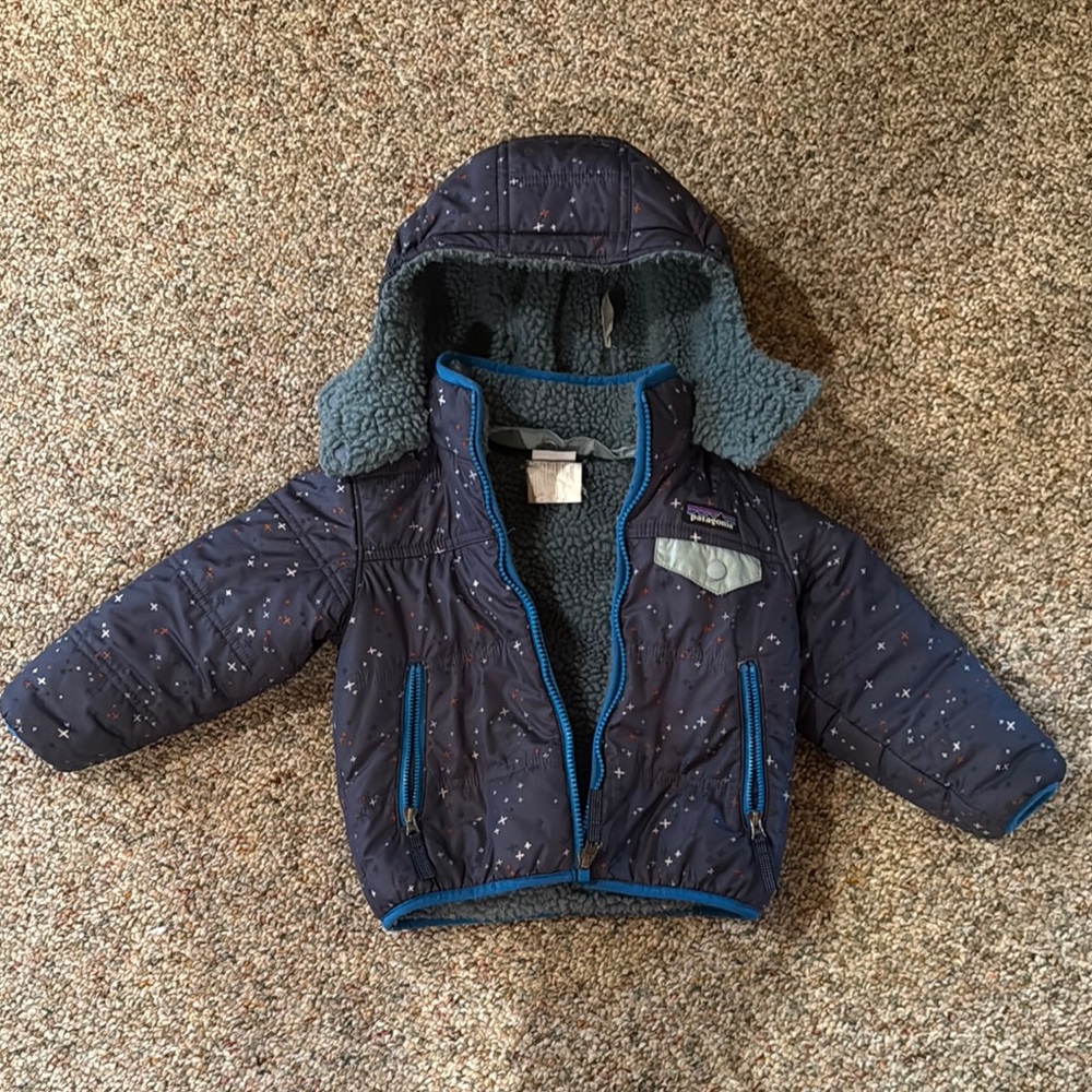 2T boys Patagonia reversible winter jacket